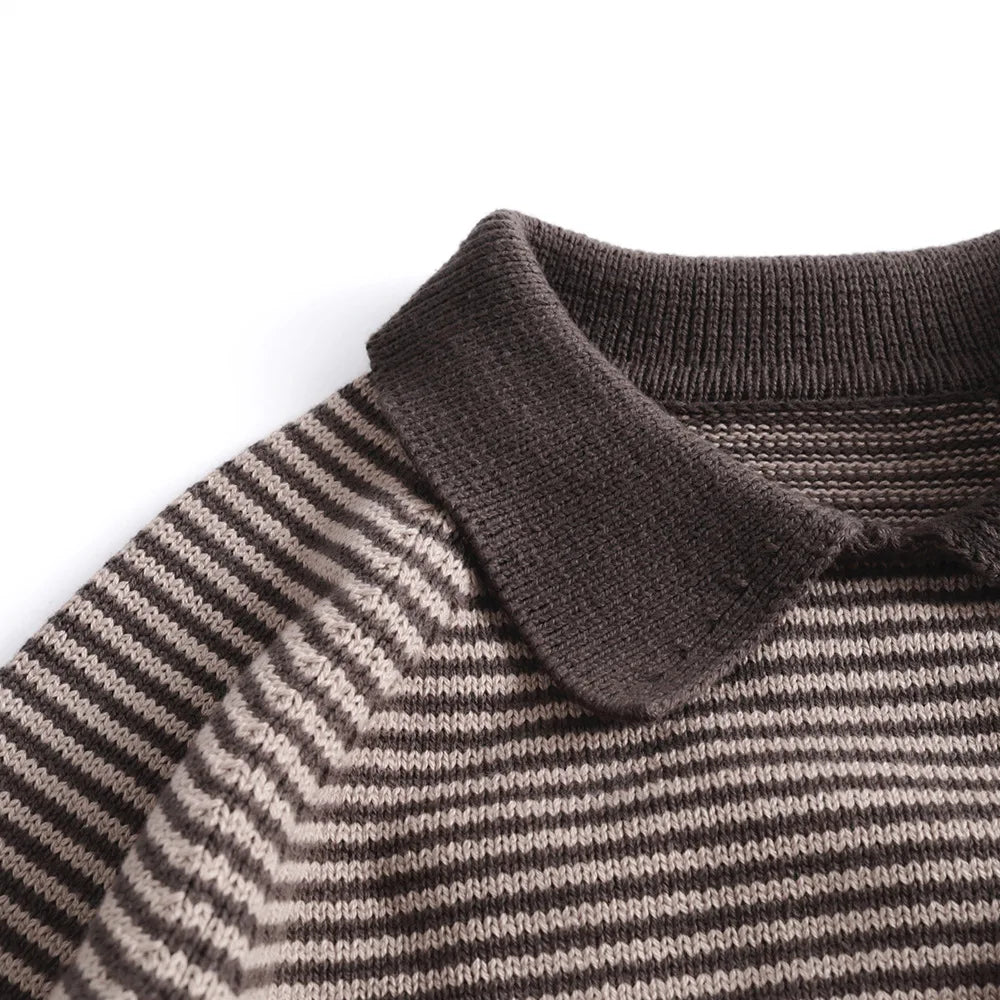 Kairo Stripe Knit Polo