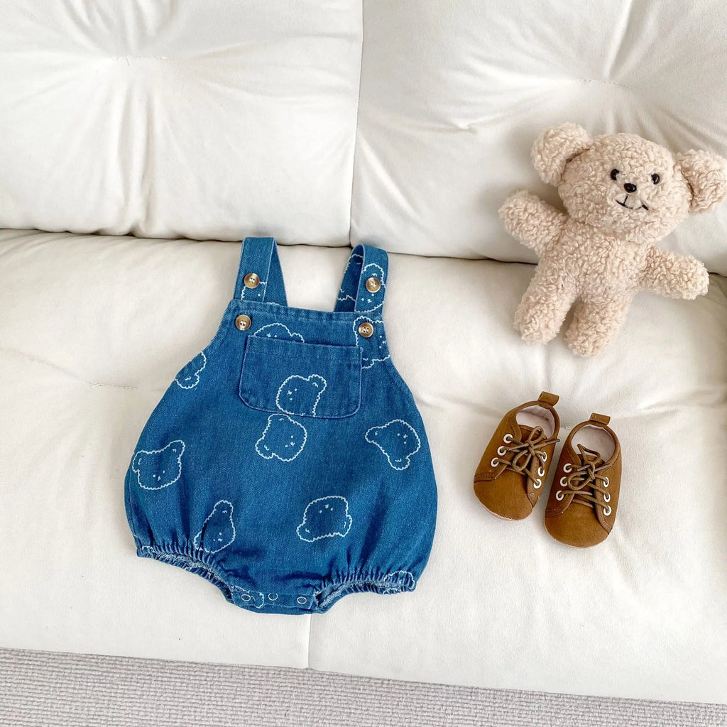 Bear Denim Romper